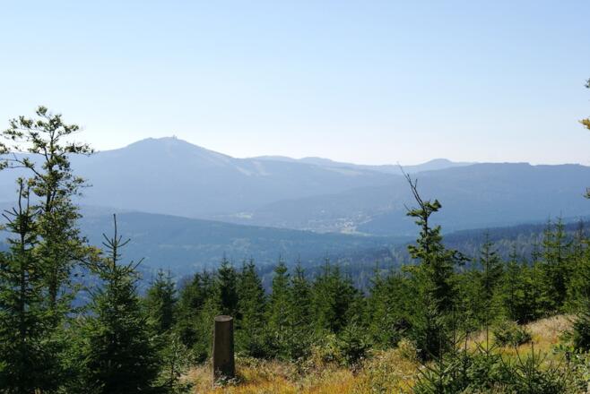 Blick vom Lackaberg-Sattel zum Großen Arber