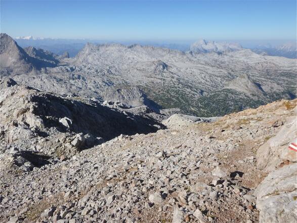 Aussicht zur Schönfeldspitze, Sommerstein und Breithorn