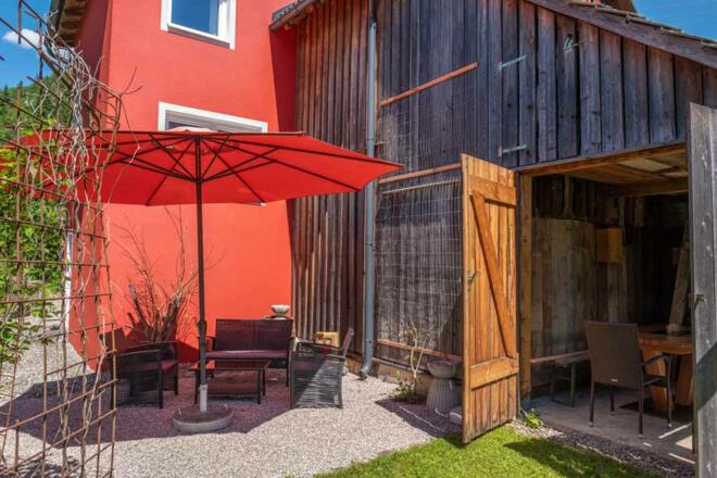 Ferienhaus Naschgarten in Bad Goisern -Terrassenansicht