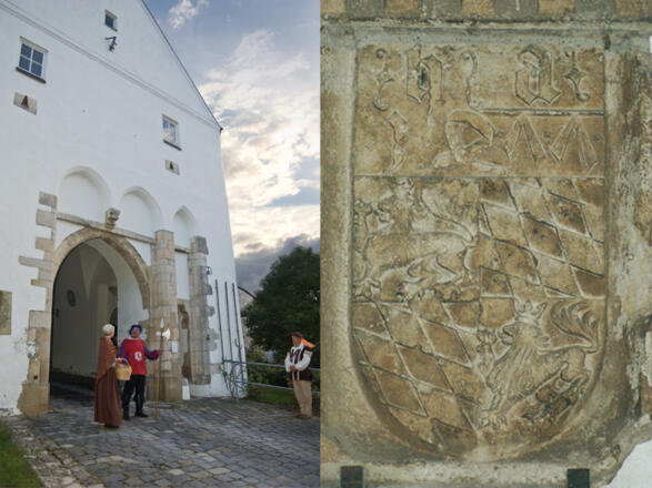 Burgtor mit Wappen in Vohburg