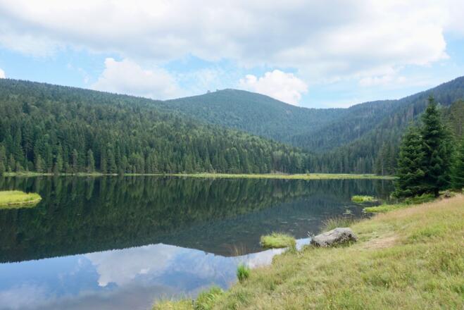 Blick unter der Seehütte zum Großen Arber