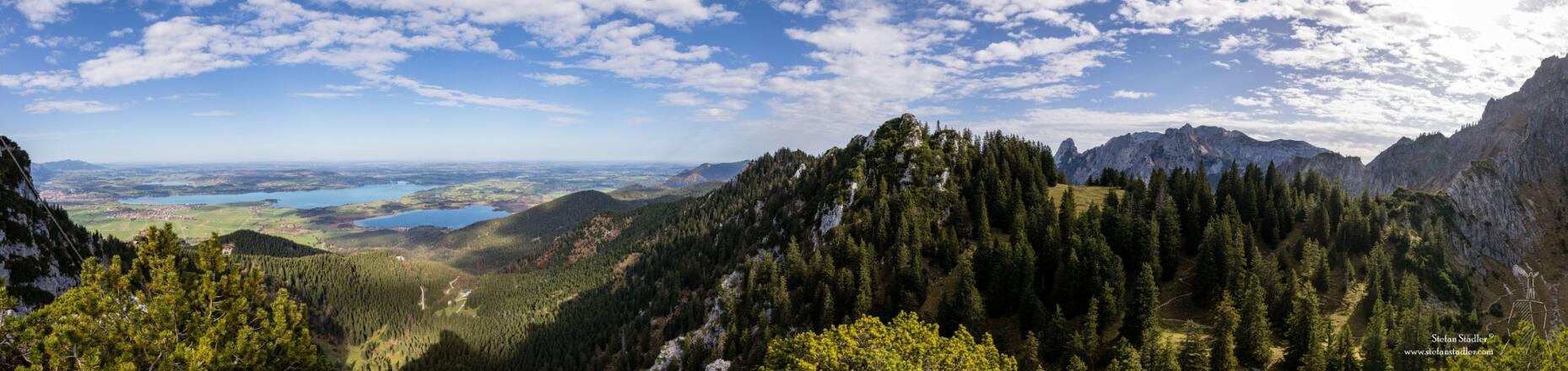 Gipfelpanorama vom Franziskaner ins Flachland.