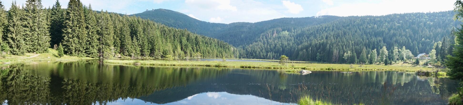 Panorama vom Nordufer des Kleinen Arbersees