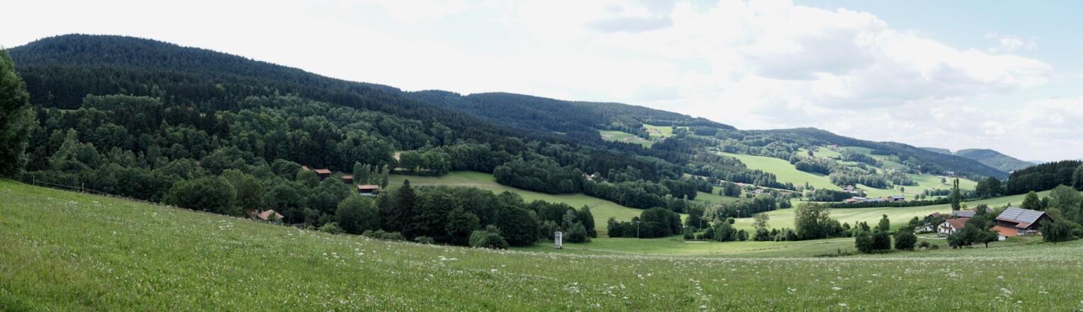 Riedbachtalpanorama (Pröller links, Distelberg rechts)
