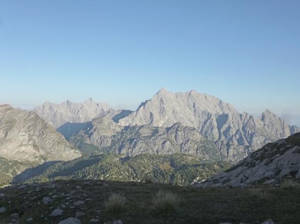 Blick zum Hochkalter und Watzmann