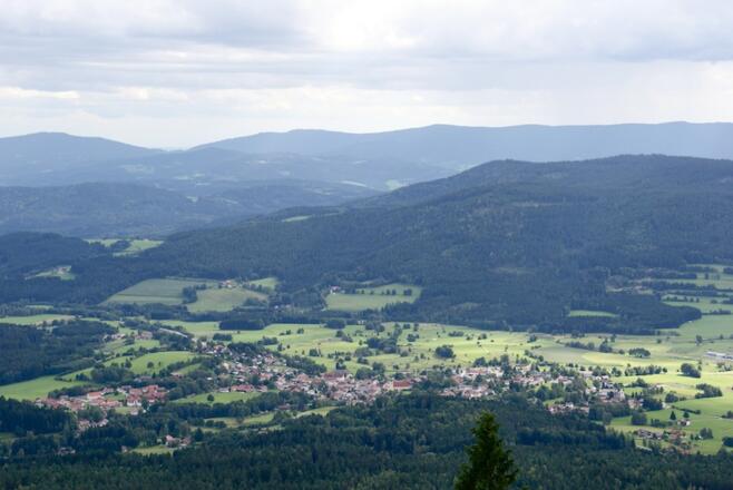 Blick nach Arnbruck im Zellertal