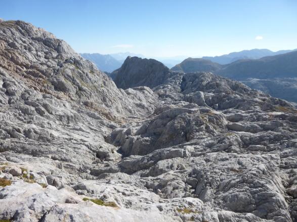 Wegabschnitt zum Hocheck (Bildmitte)