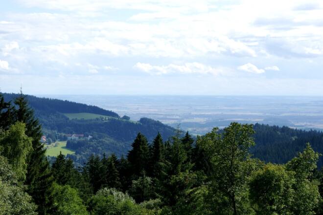 Aussicht von Glashütt nach Kostenz und Donauebene