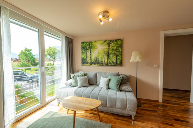 Ferienhaus Naschgarten - Wohnzimmer mit Sofa