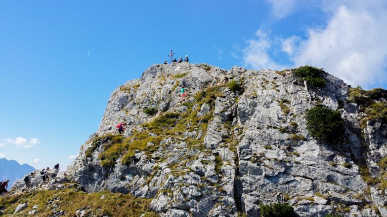 Letzten Meter bis zum Gipfel Teufelstättkopf