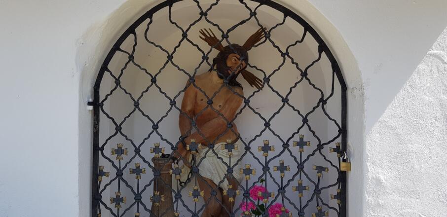 Gegeißelter Heiland-Bildstock in Riedlern