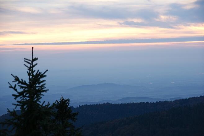 Aussicht vom Klausenstein zum Bogenberg