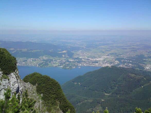 Blick vom Traunstein auf Gmunden