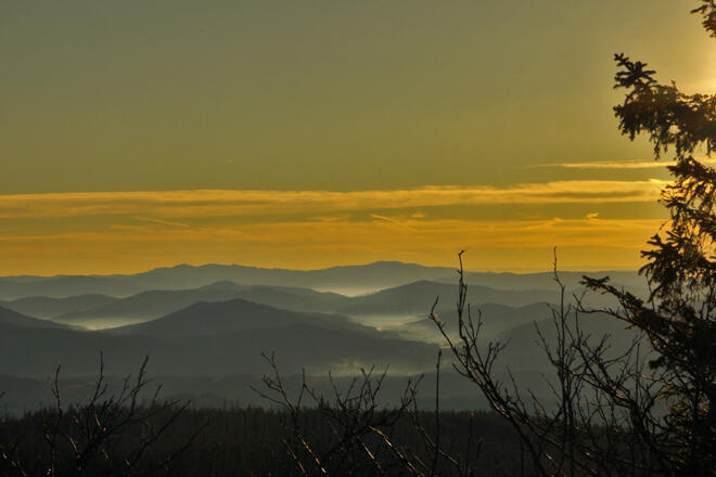 Lusen Blick in Sumava