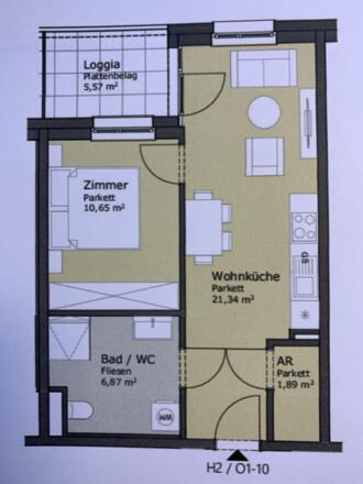 Grundriss-Ferienwohnung Mühlwang