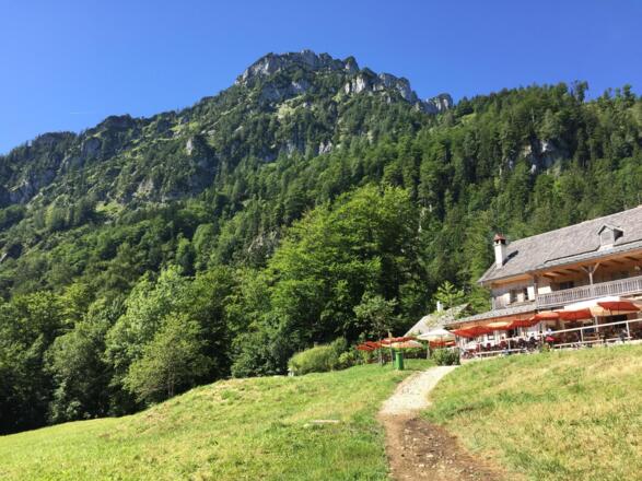 Laudachseehütte Hintergrund Traunstein