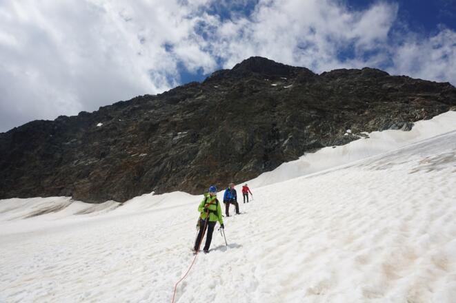 Abstieg - Auf dem Ochstentaler Gletscher