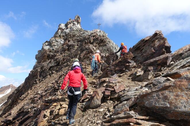 Der Gipfel in Sichtweite