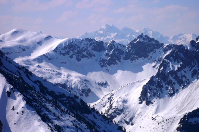 Zwischen Gaisalpkorn und Geisfuß im Hintergrund die Mädelegabel