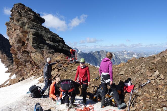 In der Scharte nördlich der Egghornlücke