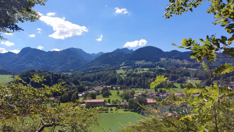 Ausblick von der Biber zum Wendelstein
