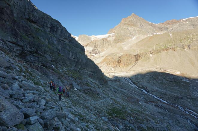Auf dem Weg zum Ochsentaler Gletscher