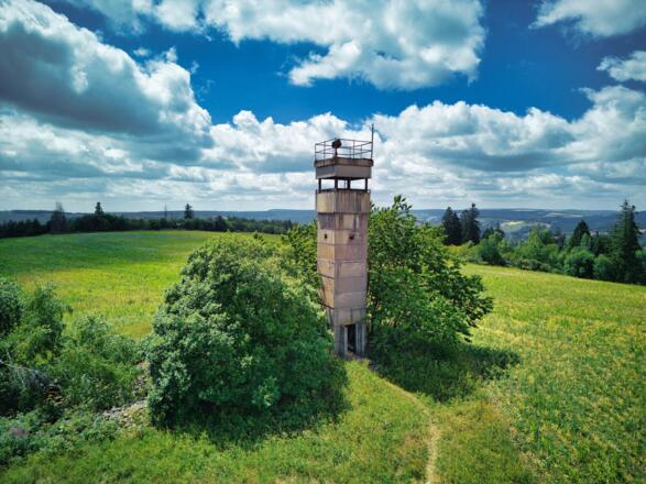 Grenzturm entlang der Schiefergebirgstrophy-Strecke
