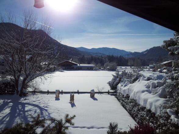 Ferienwohnung Haulle Kreuth am Tegernsee Ausblick vom Balkon