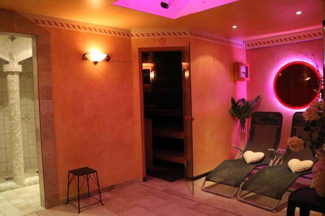 Sauna mit Ruheraum - Pension Berghof