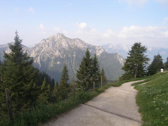 Am Tegelberggipfel haben wir einen großartigen Blick auf den Säuling.