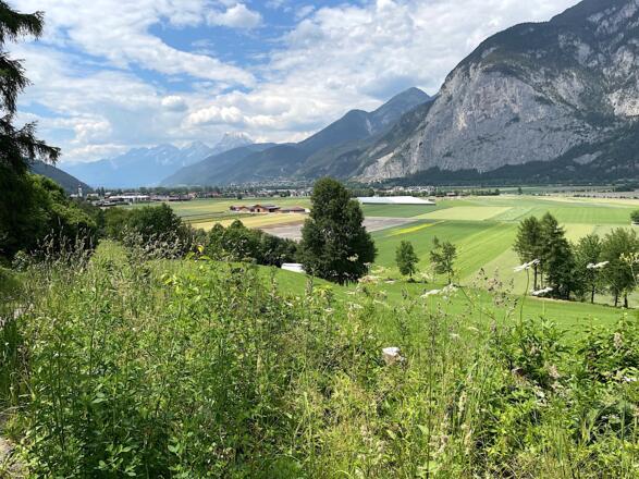 Kurz vor Afling schweift der Blick nochmals zurück nach Kematen.