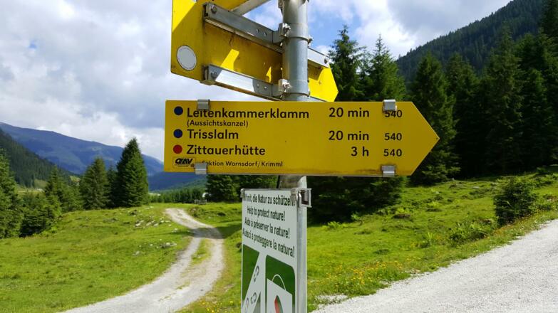 Hier geht's Richtung Trisslalm