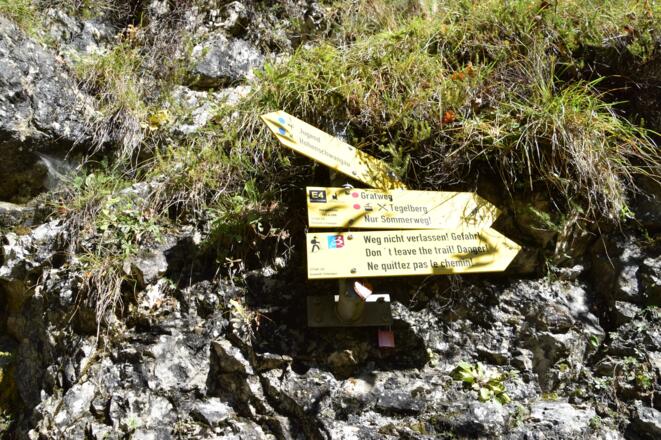 Wanderwegweisung zum Tegelberg