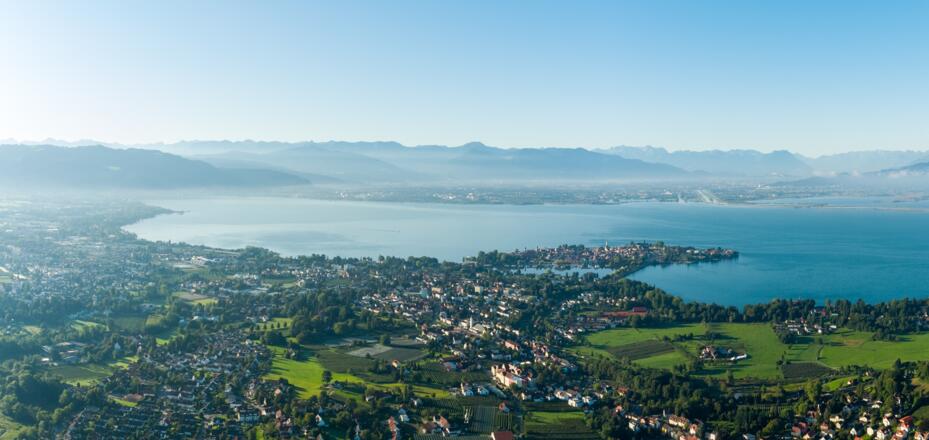 Luftbild Umland-Bodensee-Alpen