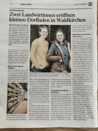 Zeitungsbericht anl%c3%a4%c3%9flich der Er%c3%b6ffnung