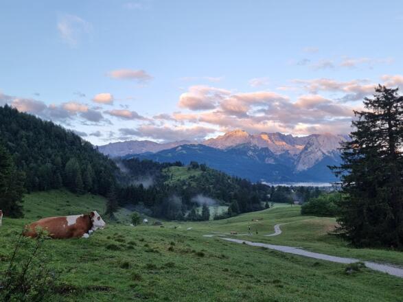 Philosophenweg mit Blick Richtung Garmisch-Partenkirchen