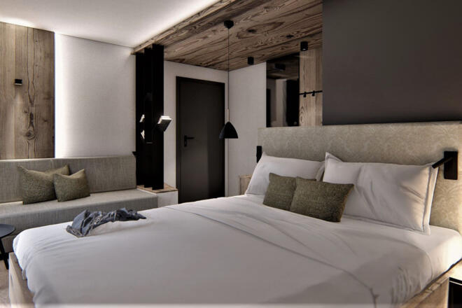 Schlafbereich Apartment Gosauschmied