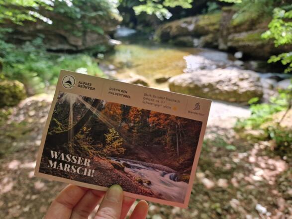 Tourensammelkarte mit der Tourenbeschreibung und Kartenausschnitt