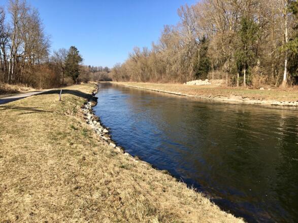 Ammer-Amper-Radweg beim Kraftwerk auf Höhe Appercha