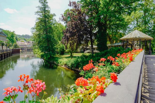 Arkadensteg Bad Kissingen Sommer