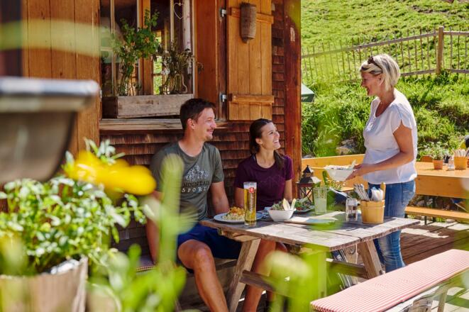 Einkehr bei der Alpe Laguz