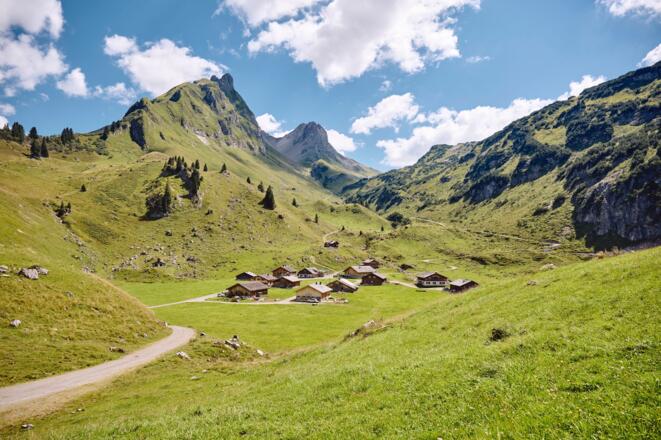 Kurz vor der Alpe Laguz