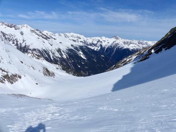 Blick Richtung Norden zu den Kalkkögeln.