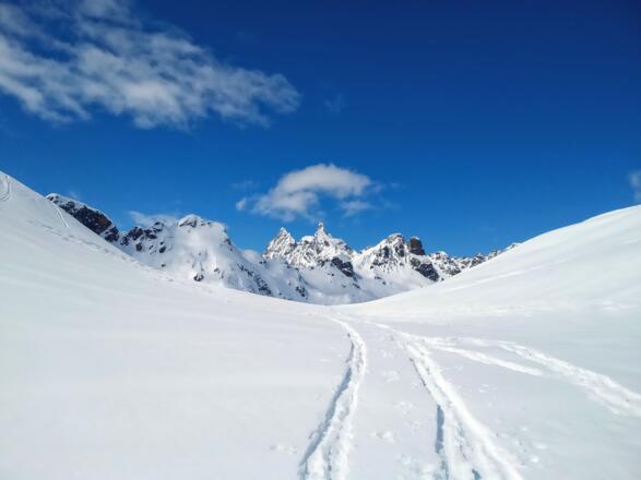 Blick "zurück" aus der Roten Furka in Richtung Klosterpass.