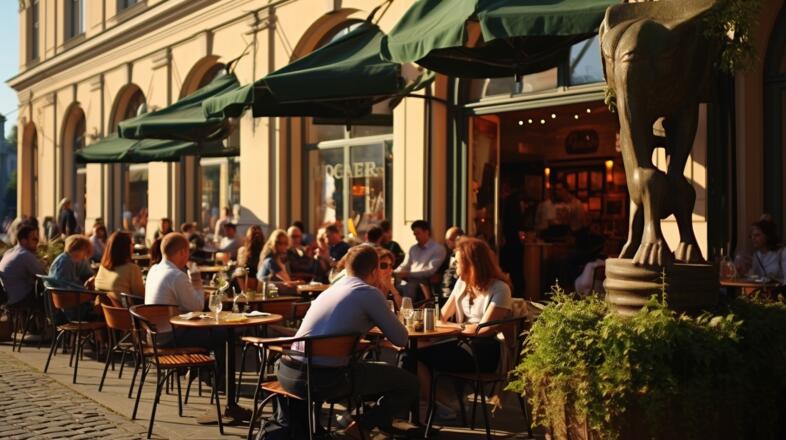 Terasse des Tambosi (KI generated)