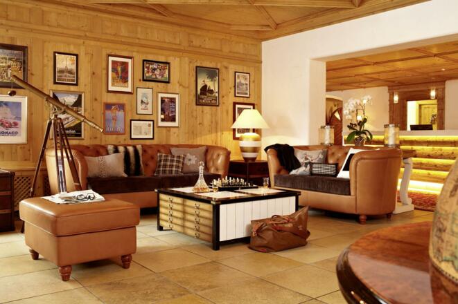 Hotellobby in der Krone von Lech
