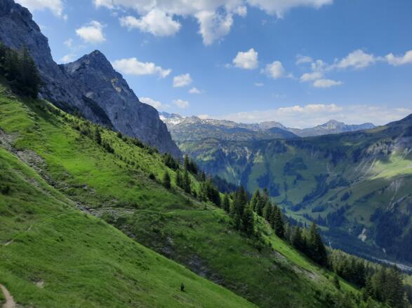 Blick taleinwärts kurz unterhalb vom Wangsattel