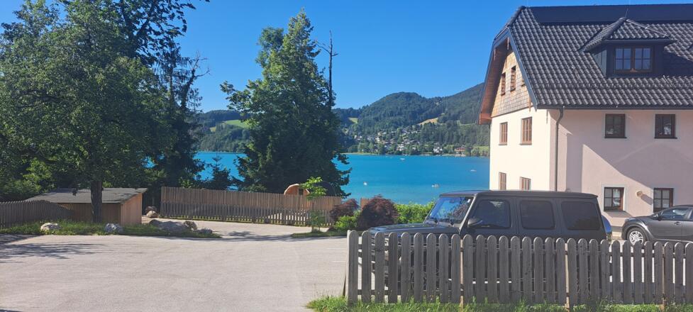 Letzter Blick zum Fuschlsee, nun geht es bergauf...