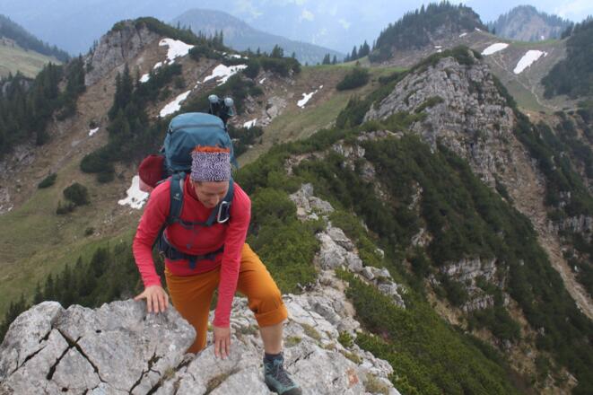 Am Gipfelgrat der Aiplspitz (1759 m)