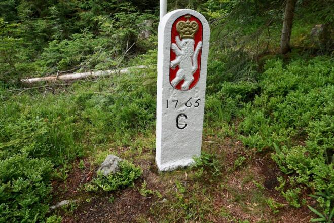 Grenzstein - tschechische Seite